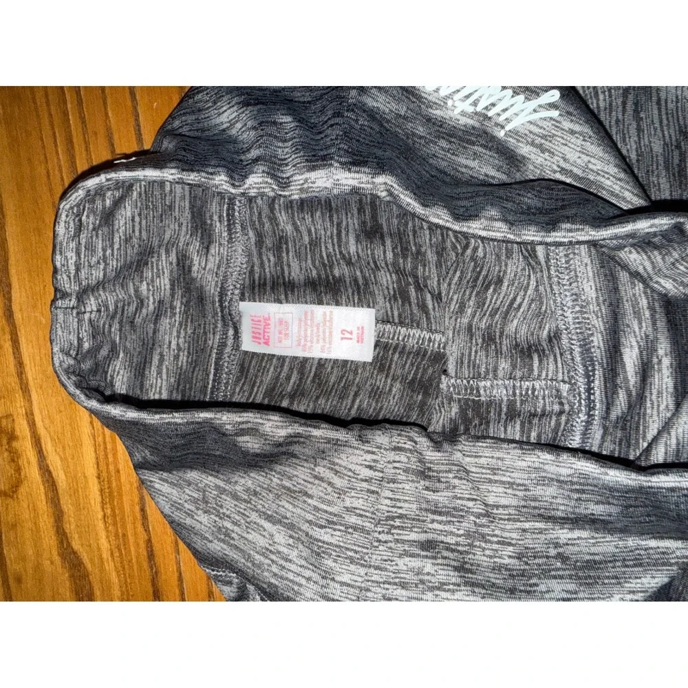 Justice Active Girls Gray Marled Cutout Leggings Kids Size 12